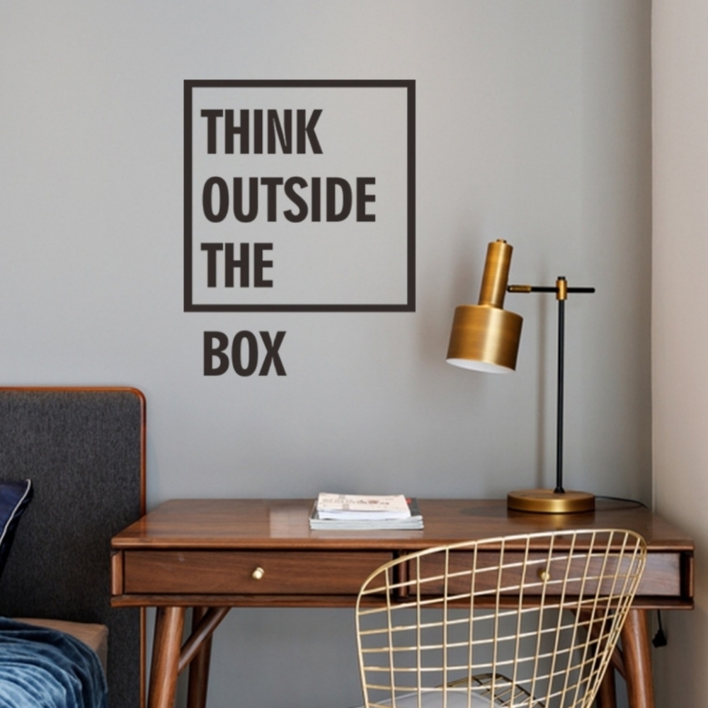 Vinyl Wall Decal THINK OUTSIDE THE BOX